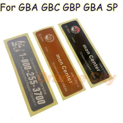 120pcs battery cover back sticker universal For Gameboy GBA GBC GBP GBA SP Console Back Tag Custom Design Stickers Label