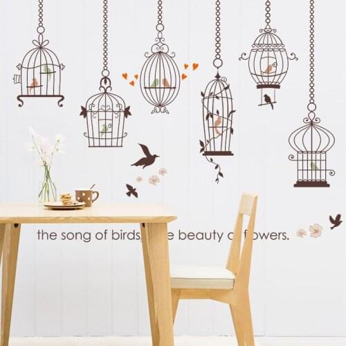 Modern Home Decals Poster The Song Of Birds,the Beauty Of Flowers Wall Sticker Living Room Bedroom Decoration Wall Art Murals
