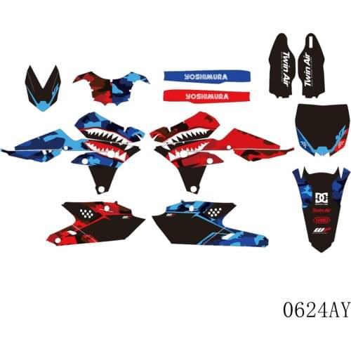 Full Graphics Decals Stickers Motorcycle Background For YAMAHA YZ250F YZ450F YZ 250F YZ 450F YZF 250 450 2014 2015 2016 2017