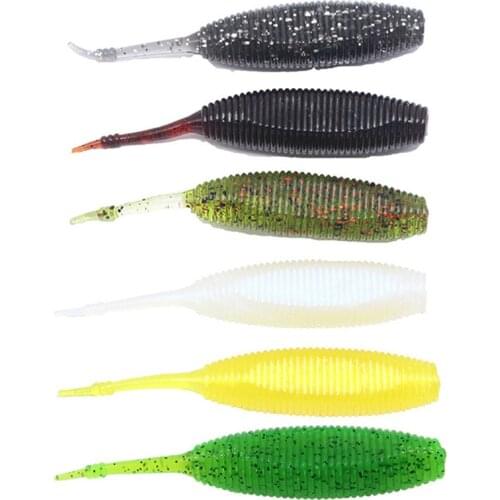 16PCS 9cm Sinking8g/Floating5.8g Worm Lure Tadpole Pupa Plus Fishy Smell Fat Fly Black and Salt Potato Honey Bee Pupae Soft Bait
