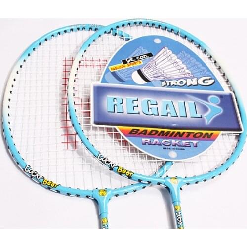 6500 2pcs ferroalloy new cartoon childrens badminton racket special training wire material fiber yarn use flexibly