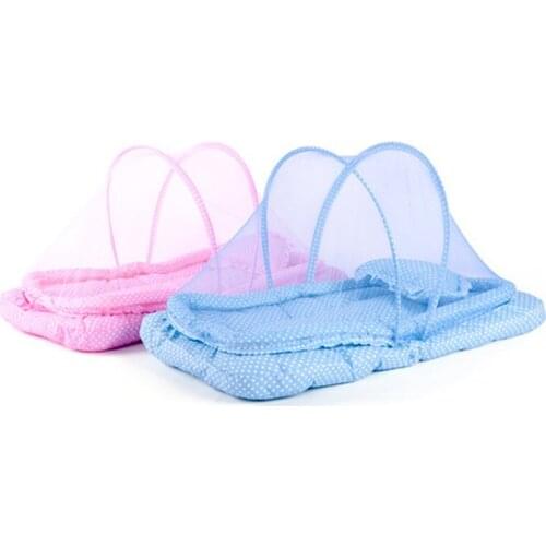 Pink/Blue 2018 New Baby Mosquito Bed net Infants Sleeping Pad Pillow Yurt Bedspread Mosquito Net collapsible portable