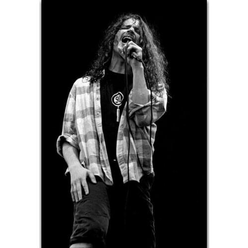 New Chris Cornell Rock Music Singer Star Wall Sticker Silk Poster Art Light Canvas Home Decoration