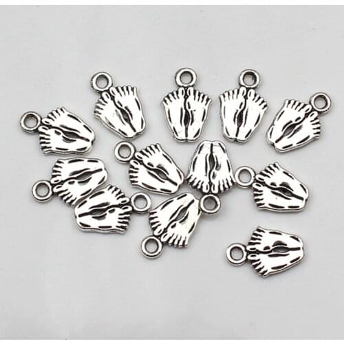 20pcs Charms feet foot 8*13mm Making pendant fit Vintage Tibetan Silver,DIY bracelet necklace Handmade