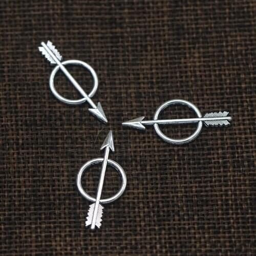 30pcs Love Arrow Tag Charm Pendant Vintage Bronze Silver Color Diy Aesthetics Accessories Handmade Jewellery Making Crafts