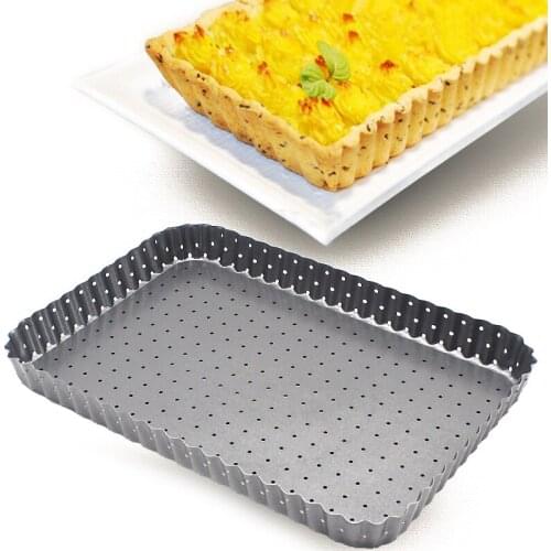 Practical Carbon Steel Pizza Pans Round Rectangle Cake Pizza Pie Baking Tray Non-stick Bakeware Durable Kitchen Baking Tools