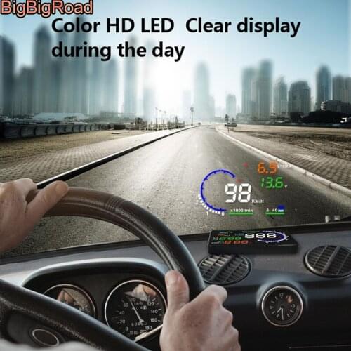 BigBigRoad For Nissan Maxima Murano Quest Rogue Sentra Safari Patrol Armada Y61 Y62 Car Windscreen Projector HUD Head Up Display