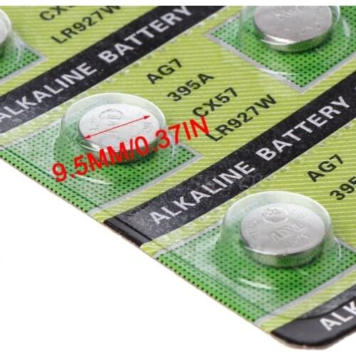 10PCS Alkaline Battery AG7 1.55V Button Coin Cell Watch Batteries LR927 LR57 SR927W 399 GR927 395A Drop Shipping