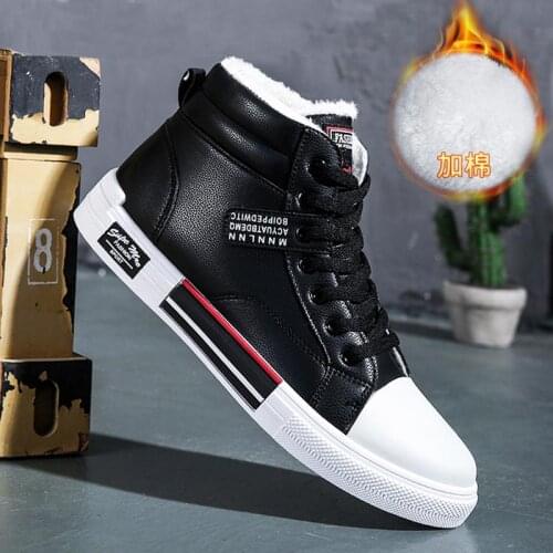 High Base Warm Winter Sneakers for Men Sport Shoes Men Brands Mens Running Shoes Mens Sports Shoes Black Fur Deporte Gym B-948