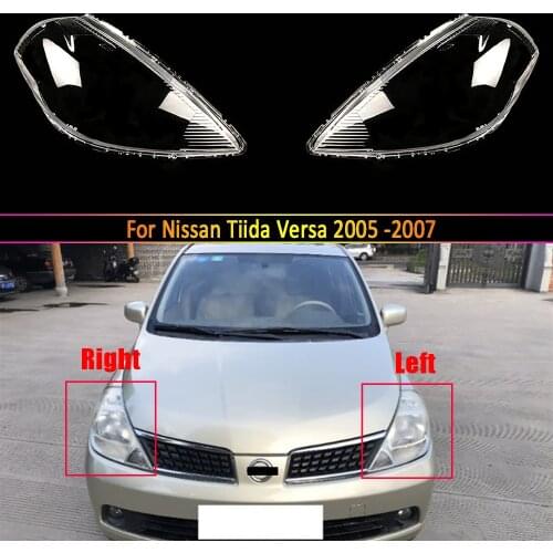 Bright Head Light Shade Shell Caps Front Headlamp Lamp cover Lampshade Headlight For Nissan Tiida Versa 2005 2006 2007