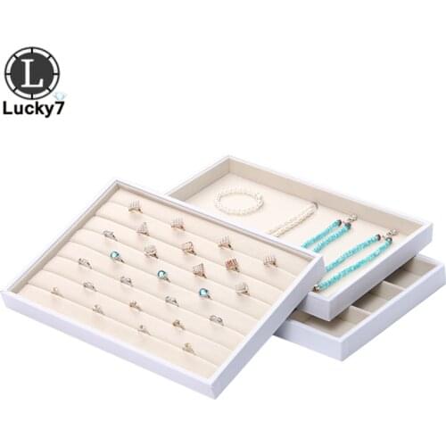 Jewelry Display Tray 12 Grid Rings Necklace Studs Storage Box Carrying Case Jewelry Organizer Holder Display Jewelry Rack Stand
