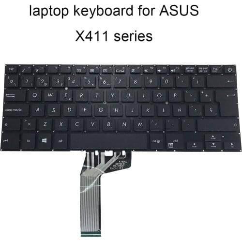 Replacement keyboards for ASUS vivobook X411 UA X 411 X411UQ UF SP Spanish ES LA black laptops keyboard Screw ASM17G3 best sell