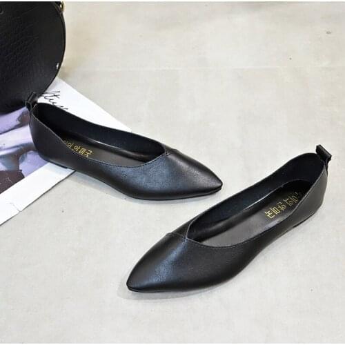 Popular best-selling simple fashion wild workplace essential ladies flat shoes lightweight comfortable spring autumn W38-36