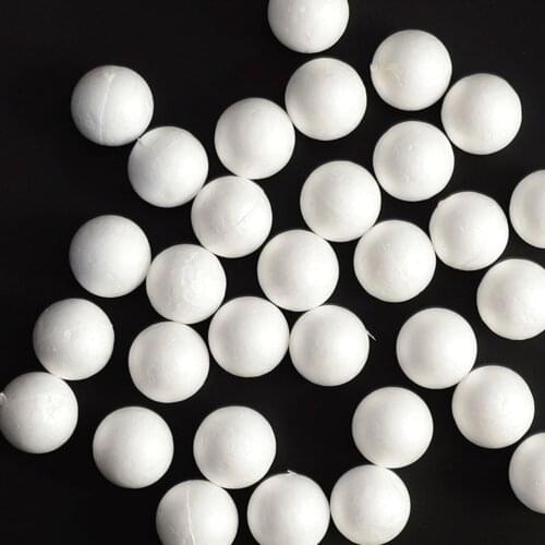 15Pcs 8cm Modeling Craft Polystyrene Balls Round Spheres Wedding Decoration DIY Stuff(White)