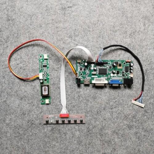 2-CCFL MNT68676 LCD monitor drive board 30-Pin LVDS DIY kit 1366*768 VGA+DVI Fit HT156WX1/HT185WX1/M156XW01/M185XW01 matrix