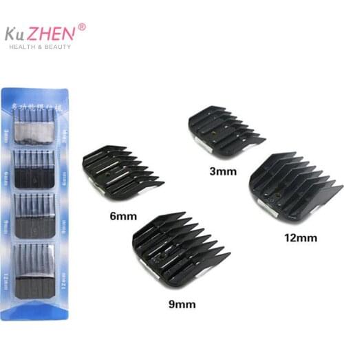 4Pcs Universal Hair Clipper Limit Comb Guide Attachment Size Barber Replacement