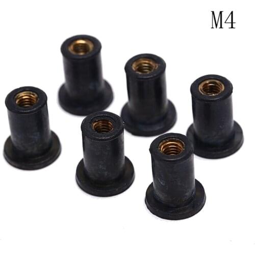6pcs Jack Nuts Windscreen Wellnuts M4 Rubber Well Nuts Kayak Accessories Blind Fastener Rivet Fishing Kayak Accessories