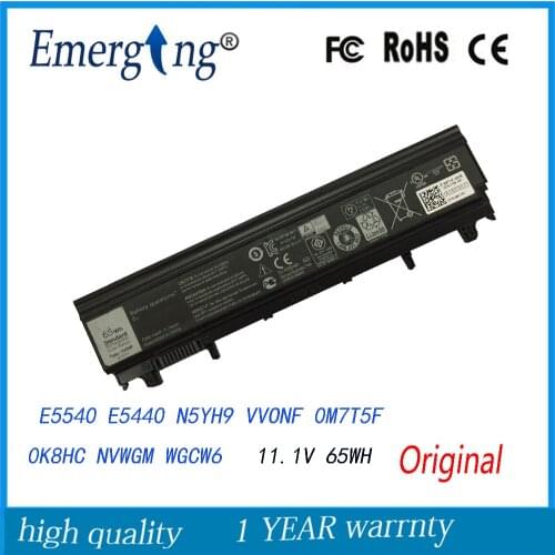 65Wh Original New Laptop Battery for Dell Latitude E5440 E5540 VVONF 451-BBIE 970V9 9TJ2J WGCW6