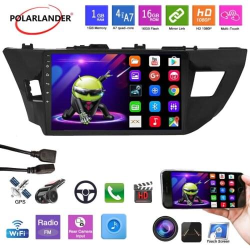 Car Radio 2 Din 10.1 Inch Android 9.1 1G+16G 4G WIFI GPS Bluetooth Touch Screen Mirror Link 2 USB For Toyota LEVIN 2014-2016