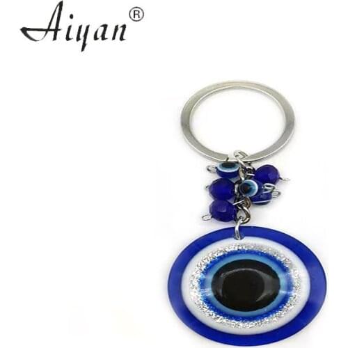 4 Different Eyes Key Chains Round Flat Shape Palm Shape Key Has The Function Of Exorcism Protection Can Given As Gifts