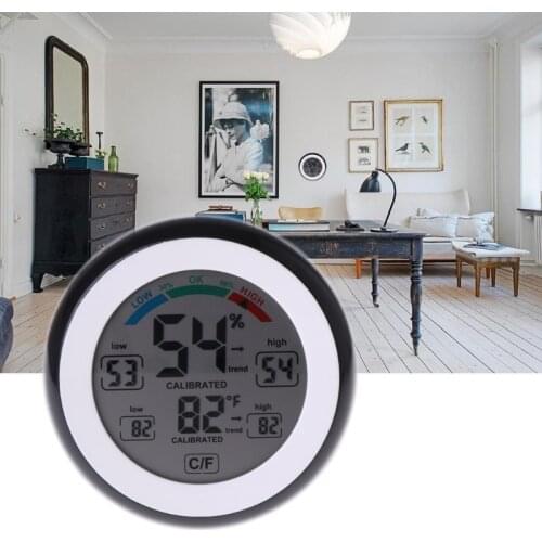 Digital Indoor Thermometer Hygrometer Touchscreen Temperature Gauge Humidity Monitor