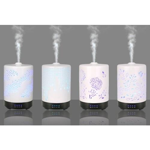 Coosa 4 Seasons Ceramics Aroma diffuser 4 Time Seting Ultrasonic humidifier 7 Colors Night Light essential oil diffuser For Home
