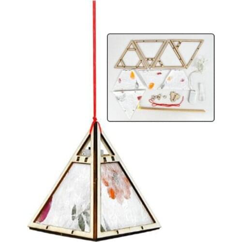 Wooden Portable Lantern with Light Lamp for Chinese New Year Spring Festival Mid-Autumn Party Celebration Home Decoration F19B