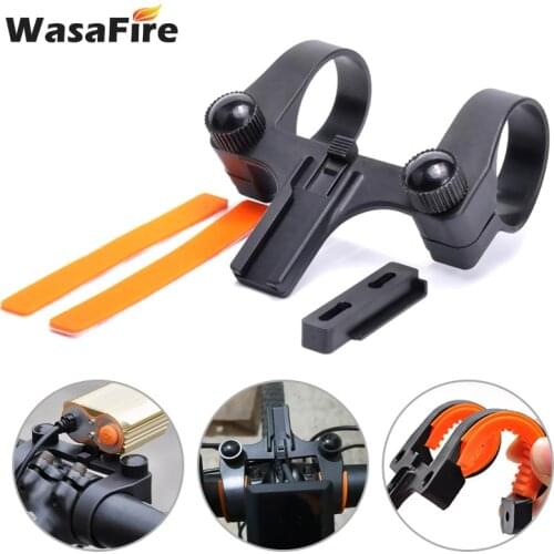 Bicycle Light Holder Double-hole Central Bike Front Light Mount Cycling Headlamp Stand Rack MTB Lamp Bracket Clip