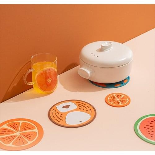 Table Mats Heat Resistant Dinging Place Mats Durable Non-Slip Coffee Cup PVC Coaster Silicone Home Tea Coaster Bowl Pad Placemat