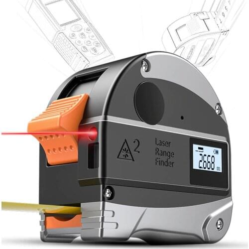 30M Laser Rangefinder Digital Tape Measure Distance Meter 5M Portable Retractable Tape Ruler IP54 Infrared Construction Tools