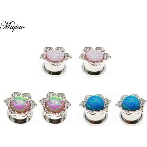 Miqiao 2pcs 8-25mm Ear Plugs and Tunnels Ear Piercings Screw Fit Expansion Ear Stretched Tunnel Ear Piercings Body Jewelry