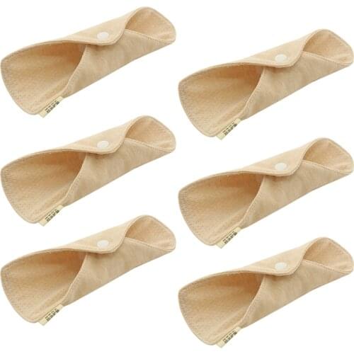 6 Pcs Reusable Sanitary Towels Pads Bamboo Cloth Washable Menstrual Eco Pad