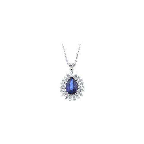 Symbol Gold 4.65 Carat Diamond Sapphire Necklace Fashion Jewelry Stylish Brilliant Eye-catching Pendant For Women