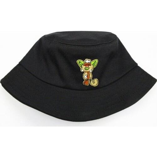 2021 Cartoon Embroidery Cotton Bucket Hat Fisherman Hat Outdoor Travel Hat Sun Cap Hats for Men and Women 127