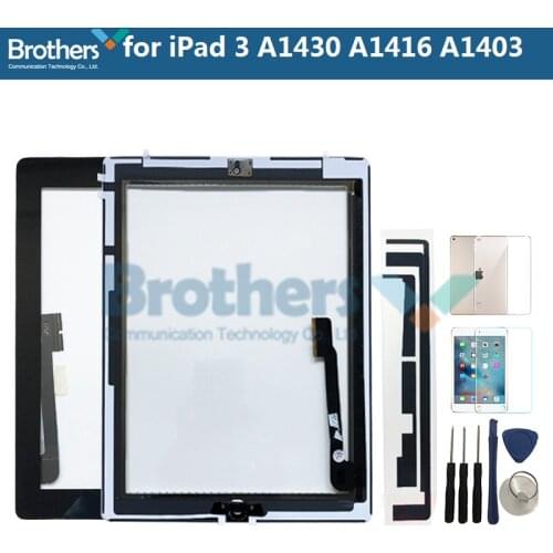 9.7 Tablet Panel For iPad 3 A1416 A1430 A1403 Digitizer Glass Sensor Assembly with Home Button For iPad 3 Screen Replecement Top