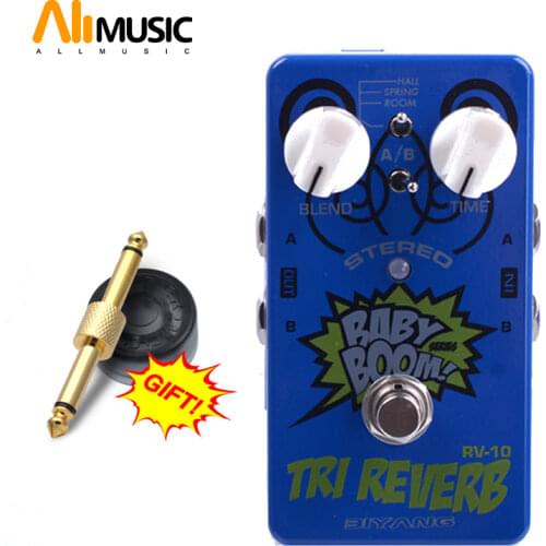 Biyang RV-10 Tri Reverb Effects Pedal Six-Model Reverb Guitar Effects Pedal Baby Boom