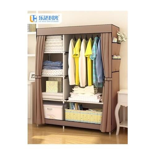 Simple Wardrobe Cloth art home Wardrobe renting Room wardrobe assembly dormitory hanging clothes cabinet simple modern economy