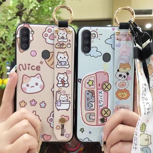 Anti-dust Original Phone Case For Samsung Galaxy A11 New Cartoon Cute Fashion For men Black Case