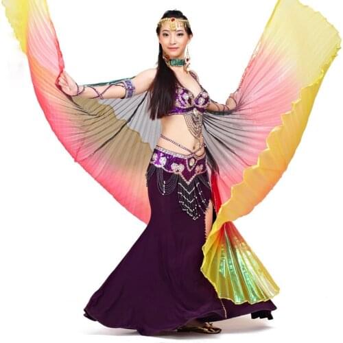 9 Colors Stage Performance Props Dance Accessories Egyptian Wings Non-split Colored Wing Multicolored Belly Dance Isis Wings