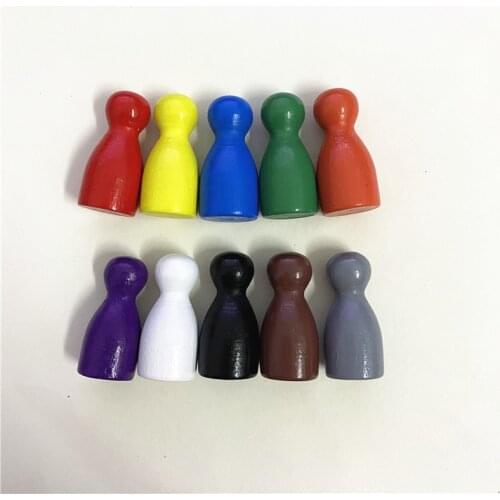 10Pcs/Set 24*12mm Chess Pieces Game Accessories Wood Pawn/Chess Card Pieces For Board Game
