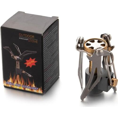 Outdoor Camping Foldable Ultra-light Mini Gas Stove Cooking 65g 3000W Pocket Picnic Survival Furnace Copper Gas Bruner Cooker