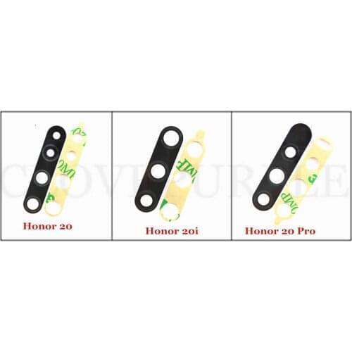 Back Rear Camera Lens Glass with 3M Glue Stickers For Huawei Honor 20i 20 Pro