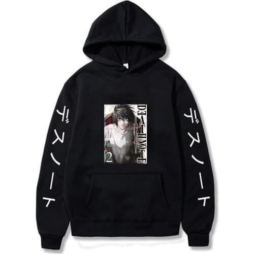 Death Note Sweatshirt Women Men Hoodies Harajuku Hoodie Hip Hop Casual Unisex Comfortable Plus Size Clothes 2021