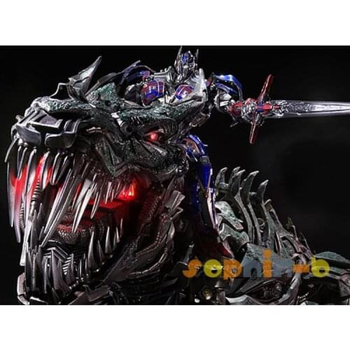 Transformed Movie 4 AOE Age of Extinction NEW Commander Prime Grimlock PVC Tyrannosaurus Rex Statue