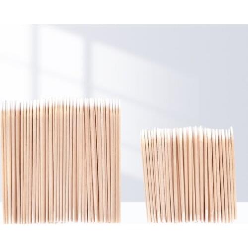 Clean Cotton Swab Stick Buds Tip For Medical 7.5cm/10cm Wood Cotton Head Swab 100 pcs Cotton Swab Health Makeup Cosmetics Ear