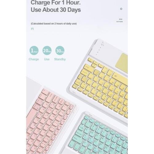 High-quality Wireless Bluetooth3.0 Keyboard for Multi System Tablet IOS Android With Ergonomic Design Long Battery Life