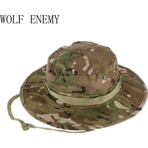 High Quality Tactical Airsoft Sniper Camouflage Boonie Hats Men and Women Outdoor Mountaineering Cap Military Hunting Caps