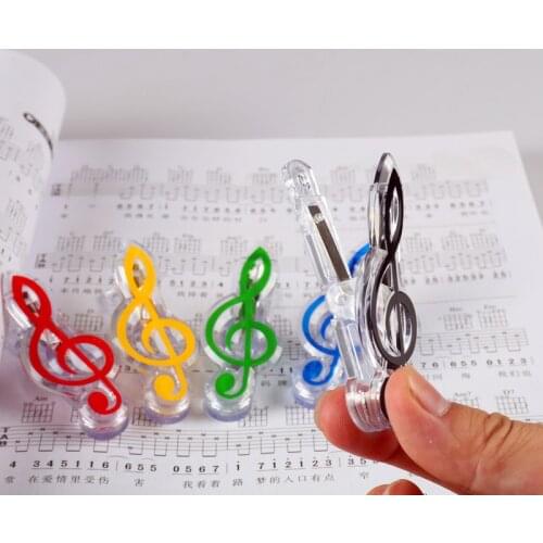 1/2/5PCS Musical Book Note Clip Plastic Piano Music Book Page Clip Treble Clef Clip Music Accessories