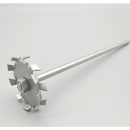 1pcs lab stainless steel dispersion plate paddle, dispersion disk dispersing machine blade with agitating stirring rod