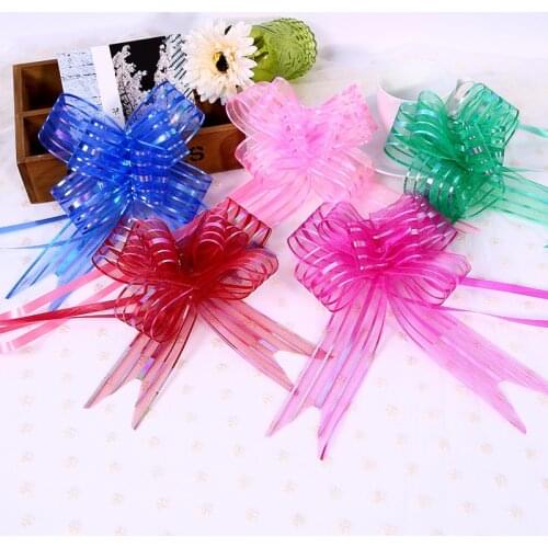 10Pcs Gift Packing Pull Bow Ribbons Birthday Christmas Wrap Bowknot New Year Wedding Party Decoration DIY Festive Suppy